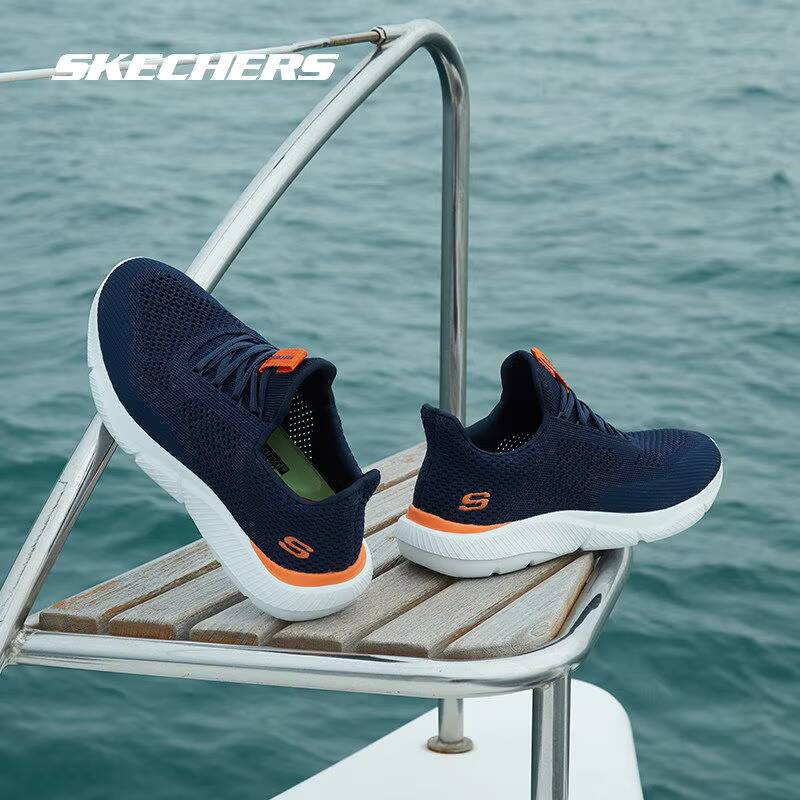 Men'S Shoes Navy Blue - ALL SEASONS Skechers Scarpe da passeggio