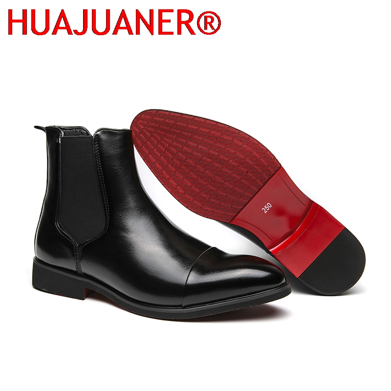 Men Shoes Red Bottom - Stivali Chelsea neri da uomo stile