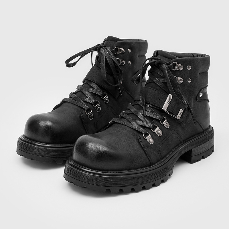 Men Shoes Brand - Stivali in pelle da uomo di