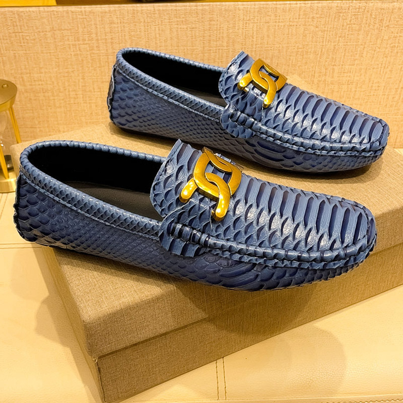 Men'S Shoes Navy Blue - Mocassini da Uomo Blu Navy con