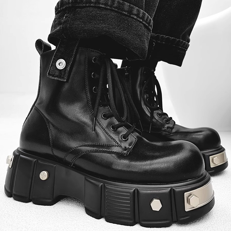 Men Shoes Brand - Stivali con plateau alto di design