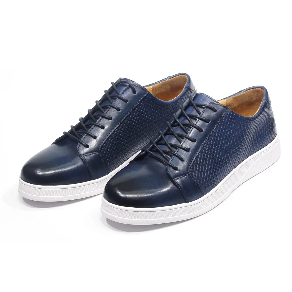 Men'S Shoes Navy Blue - Scarpe casual da uomo in vera