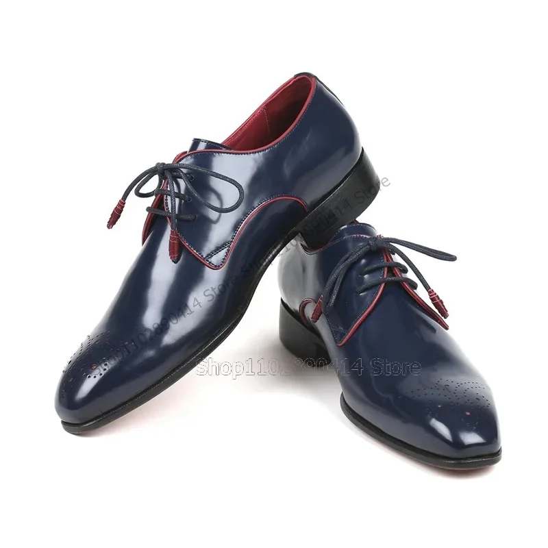 Scarpe Derby da uomo blu navy  - Men'S Shoes Navy Blue recensione e prezzo