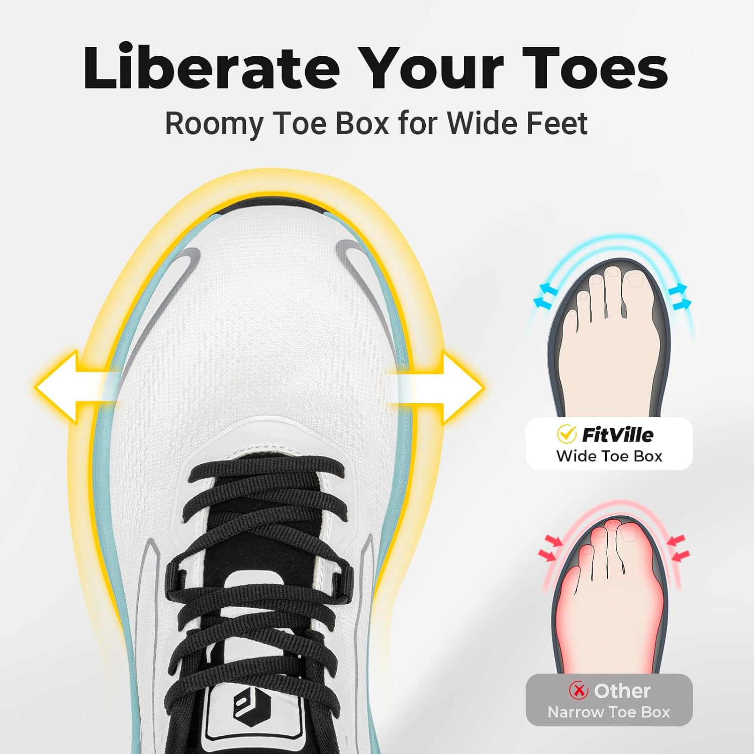 FitVille Scarpe da Corsa e Cam - Men'S Shoes Plantar Fasciitis recensione e prezzo
