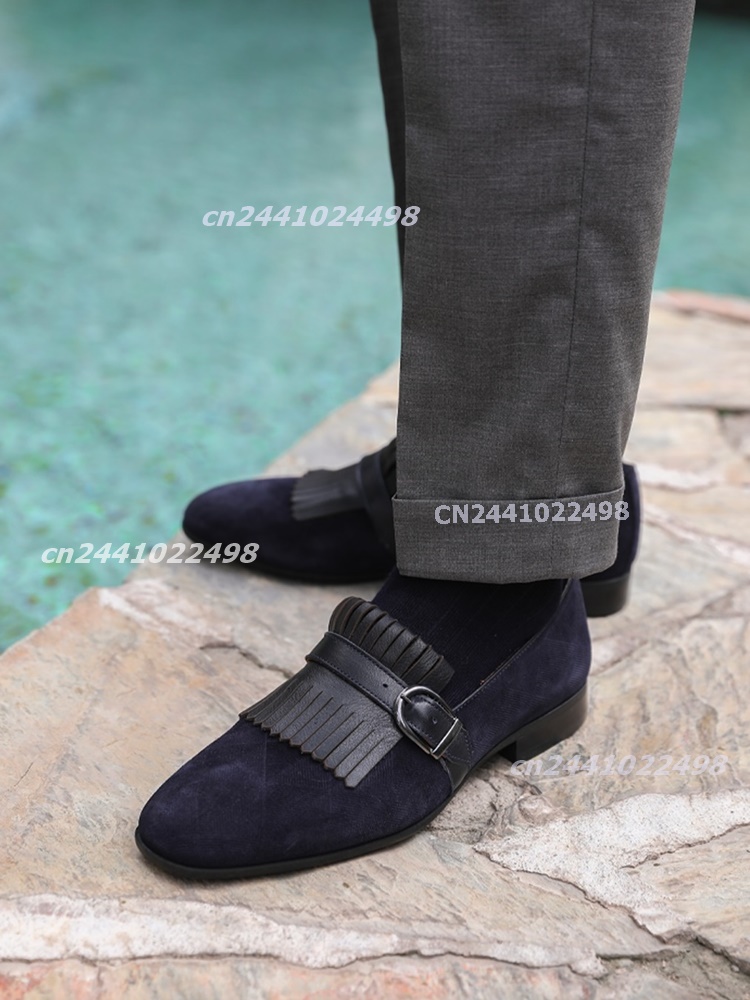 Mocassini in pelle scamosciata - Men'S Shoes Navy Blue recensione e prezzo