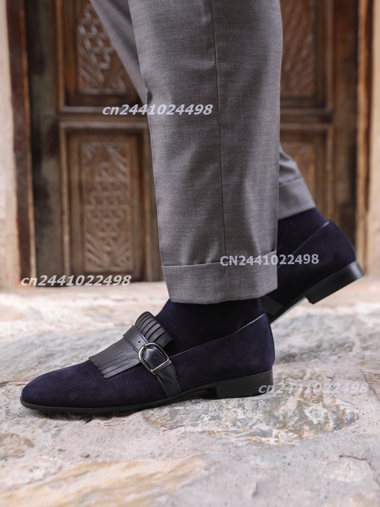 Mocassini in pelle scamosciata - Men'S Shoes Navy Blue recensione e prezzo