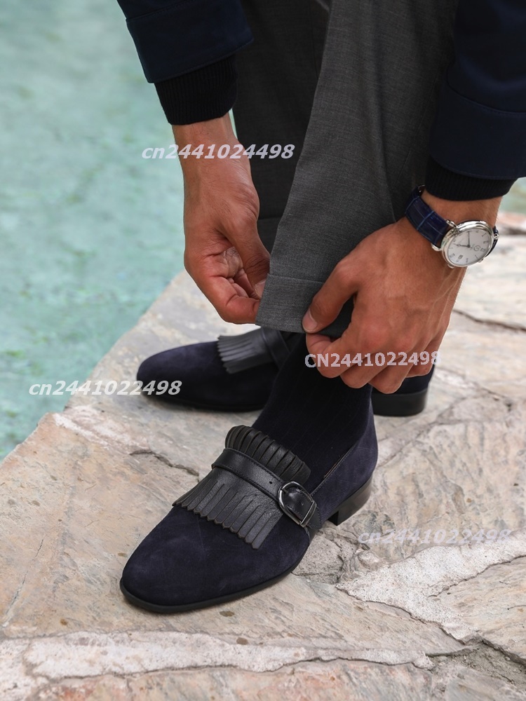 Mocassini in pelle scamosciata - Men'S Shoes Navy Blue recensione e prezzo