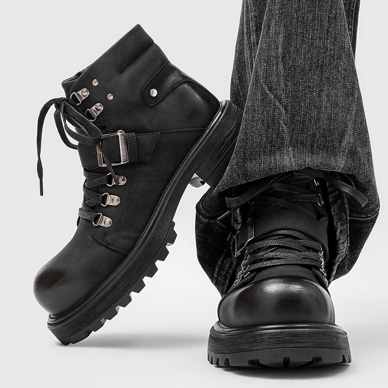 Stivali in pelle da uomo di ma - Men Shoes Brand recensione e prezzo
