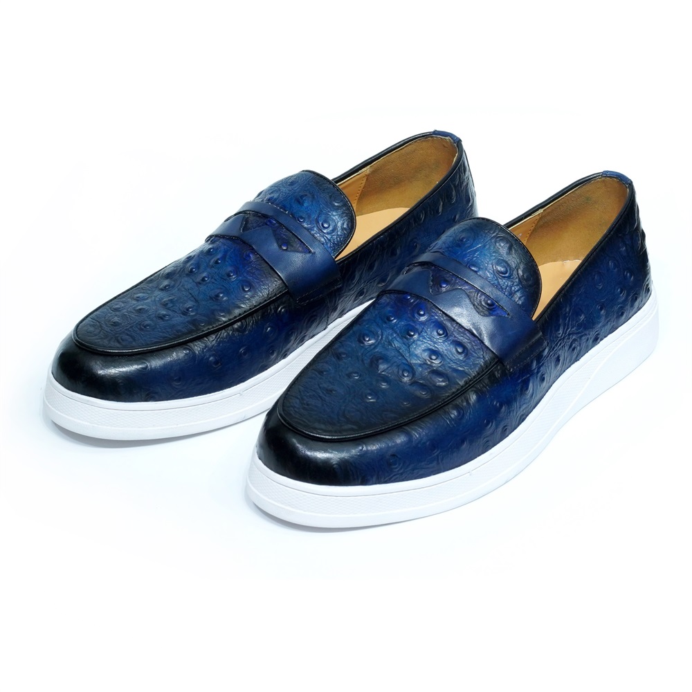 Moda Scarpe casual in vera pel - Men'S Shoes Navy Blue recensione e prezzo