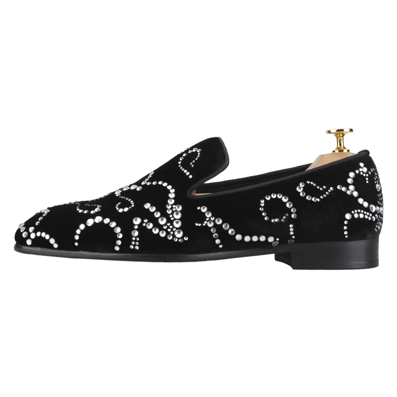 Mocassini con Strass in vellut - Men Shoes Red Bottom recensione e prezzo