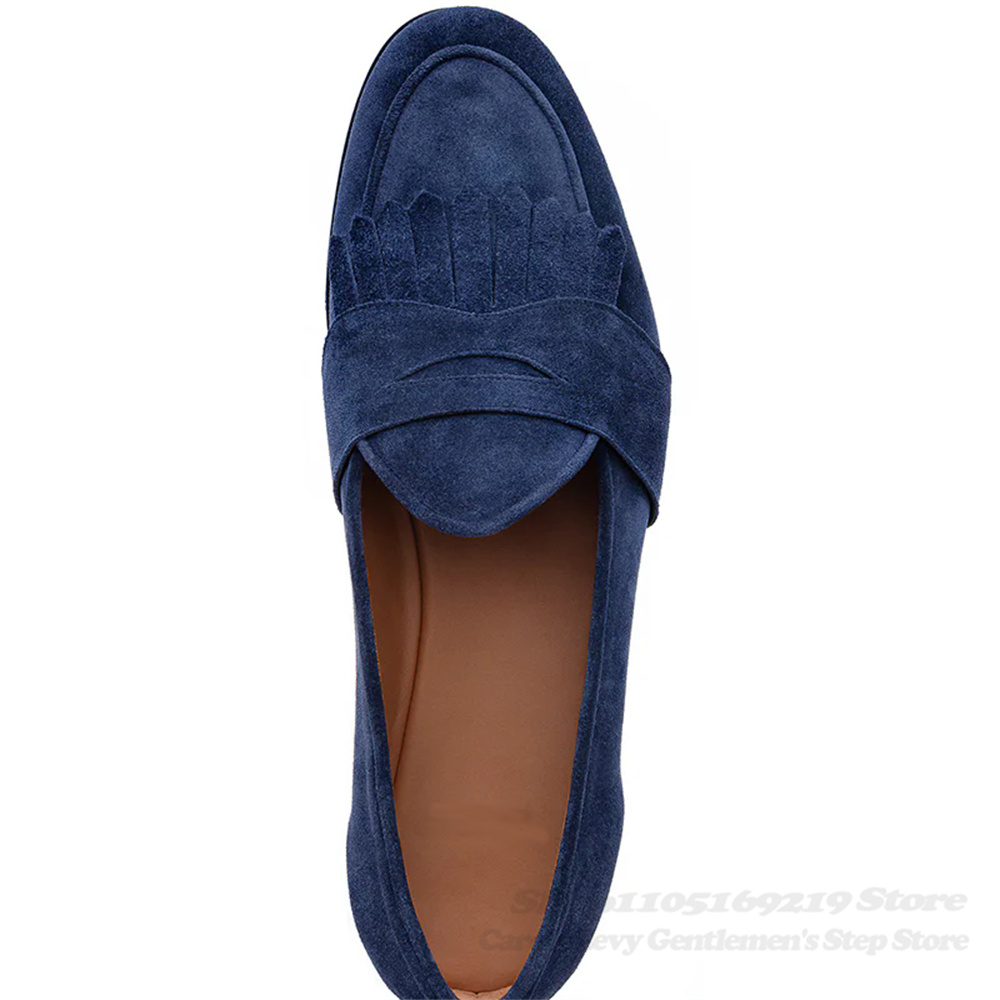 Mocassini in pelle scamosciata - Men'S Shoes Navy Blue recensione e prezzo