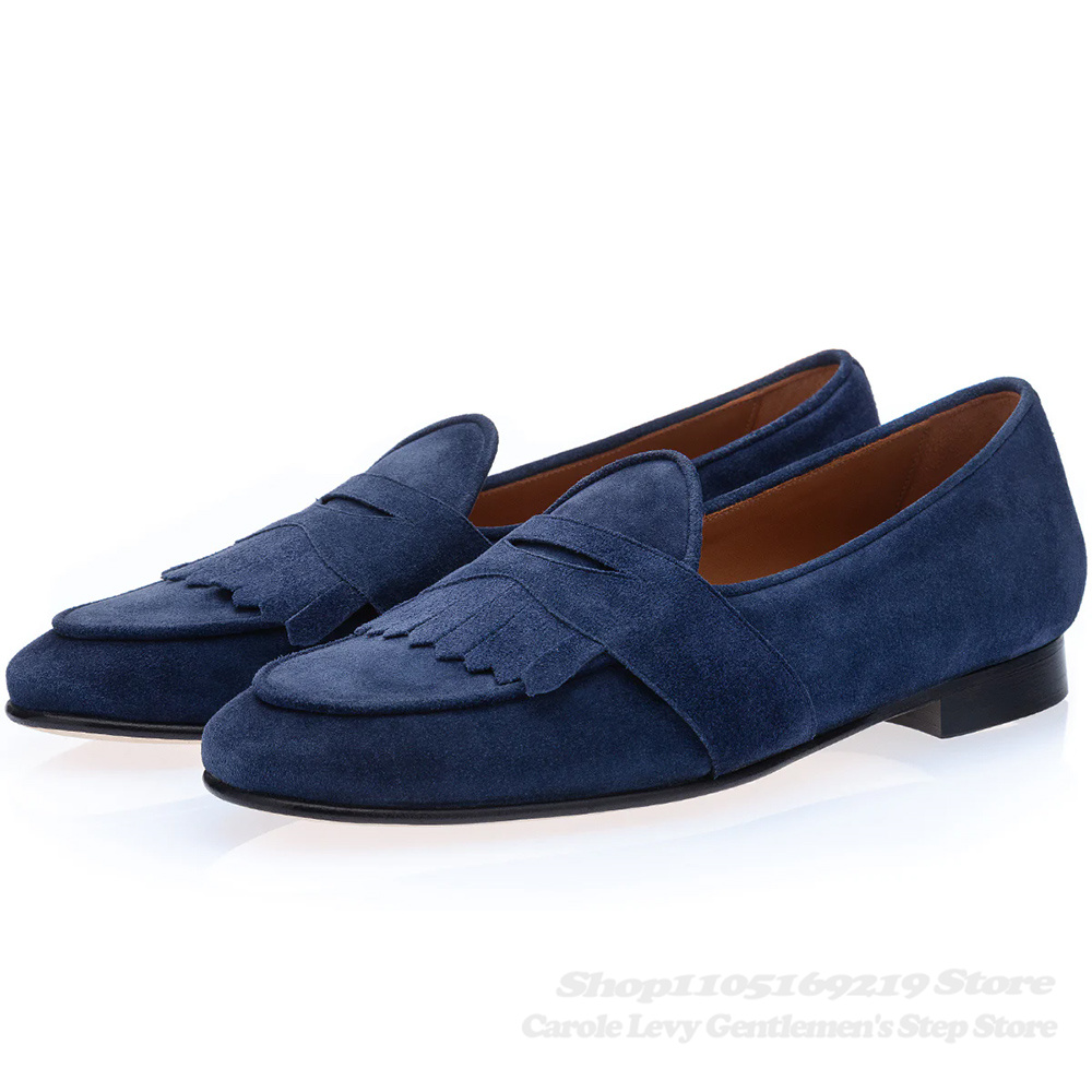 Mocassini in pelle scamosciata - Men'S Shoes Navy Blue recensione e prezzo