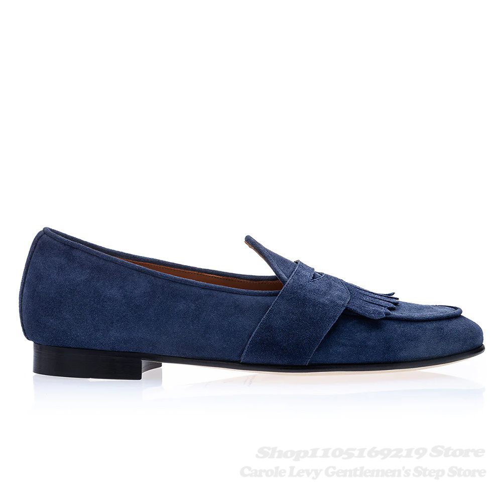 Mocassini in pelle scamosciata - Men'S Shoes Navy Blue recensione e prezzo