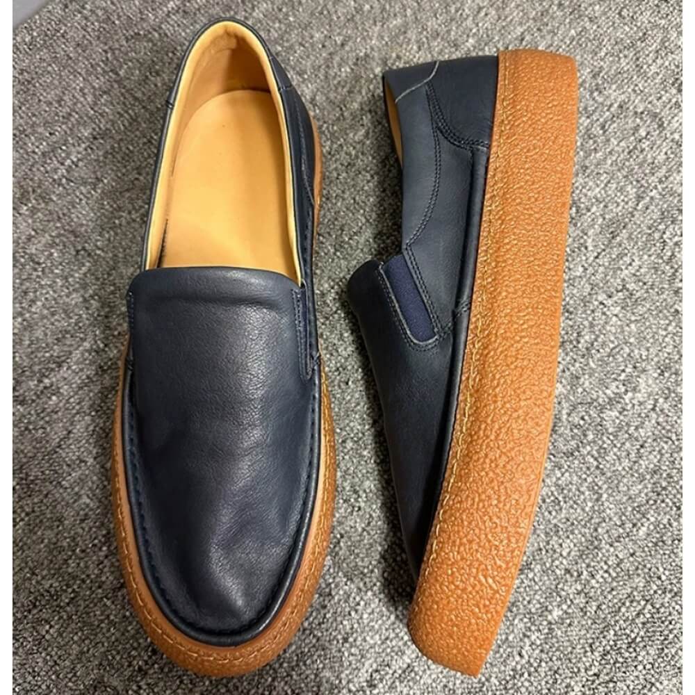 Mocassini in pelle blu navy, c - Men'S Shoes Navy Blue recensione e prezzo